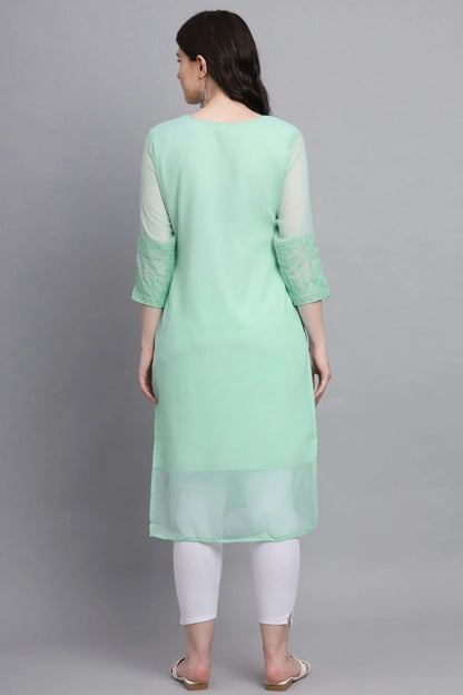Sea Green Colour Georgette Kurti KR1111156 A