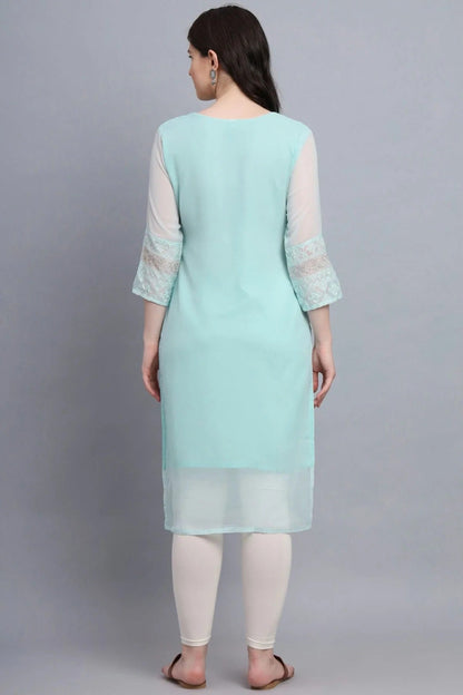 Sea Green Colour Georgette Kurti KR1111163 A