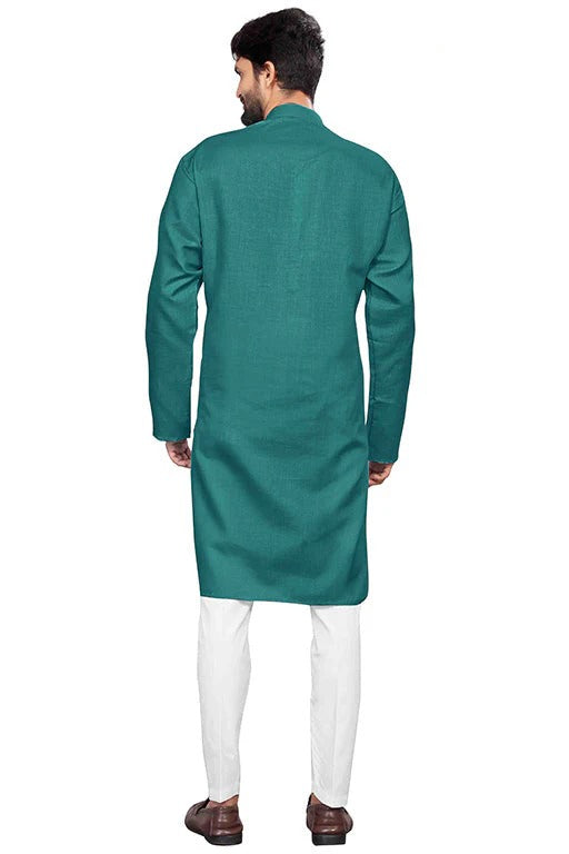 Sea Green Colour Kurta Pajama In Cotton KP1210215 A