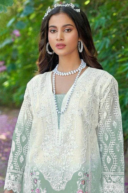 Sea Green Colour Organza Pakistani Suit SM1140043 A
