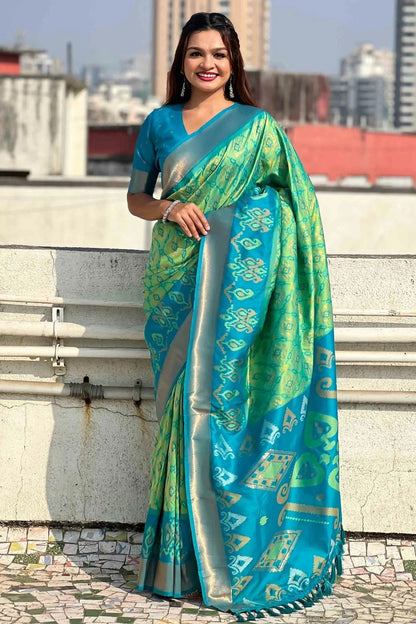 Sea Green Colour Patola Silk Traditional Saree SD1112663