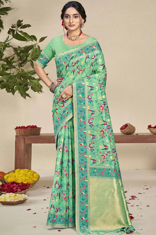 Sea Green Colour Silk Traditional Saree SD1102580