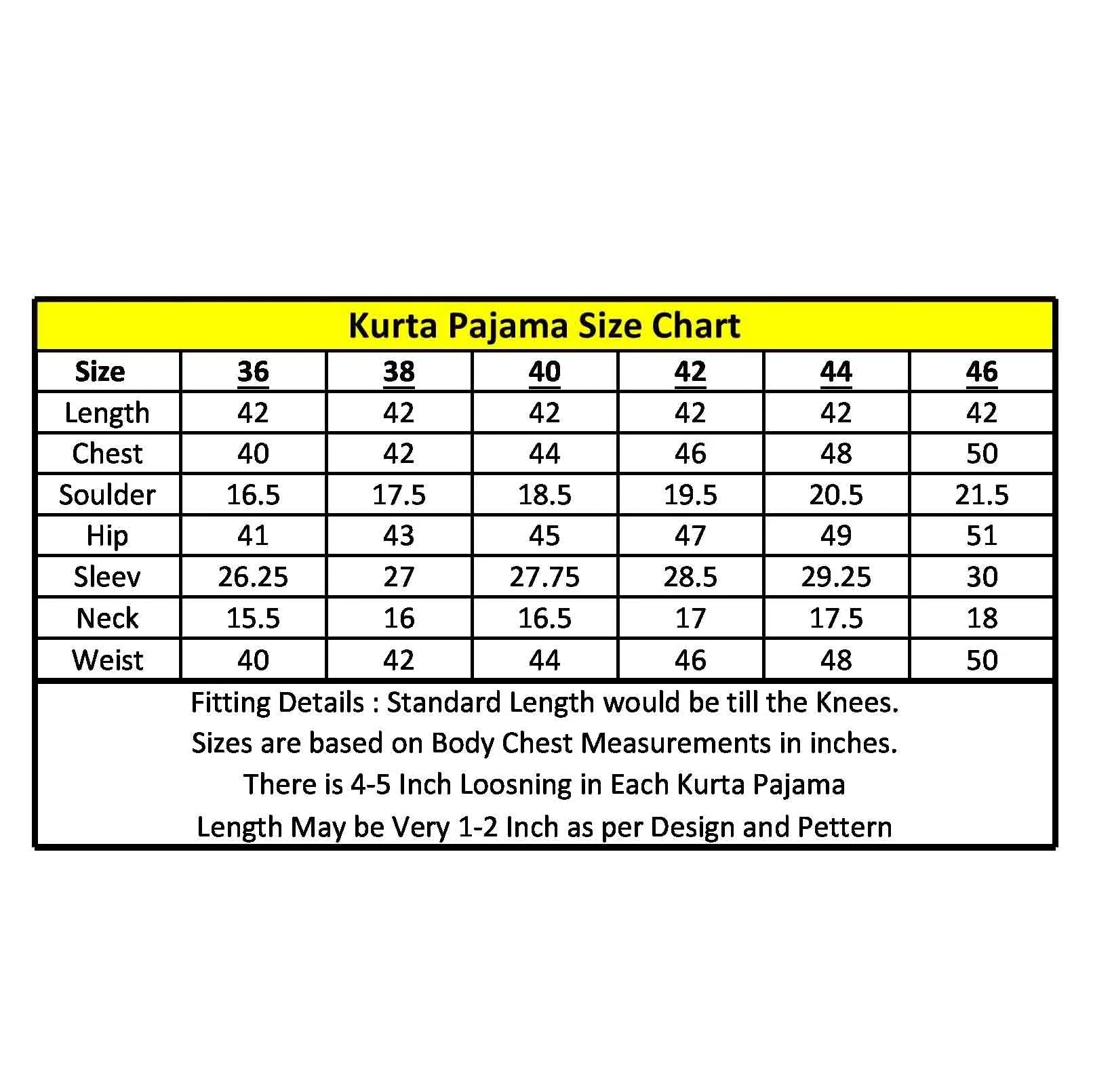 Size chart KP1210238 2