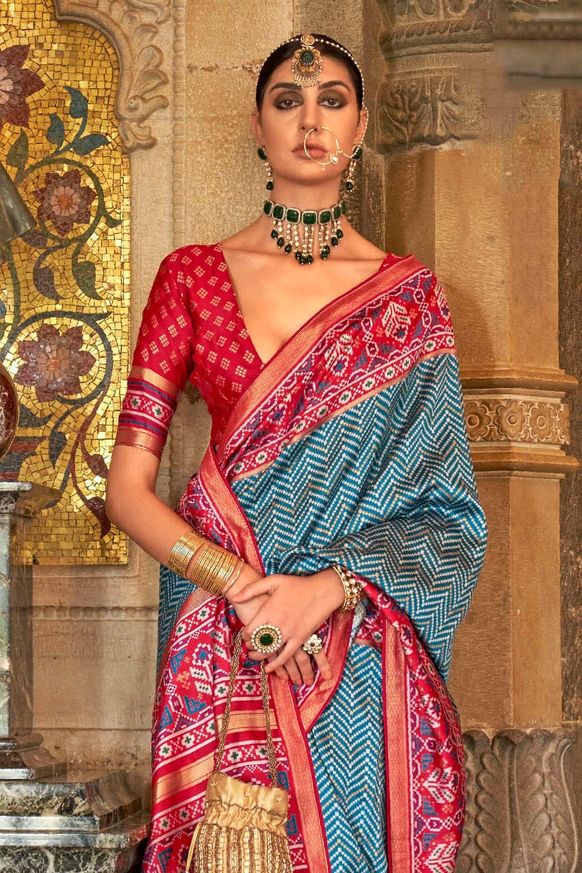 Sky Blue Colour Banarasi Silk Saree SD1110260 A