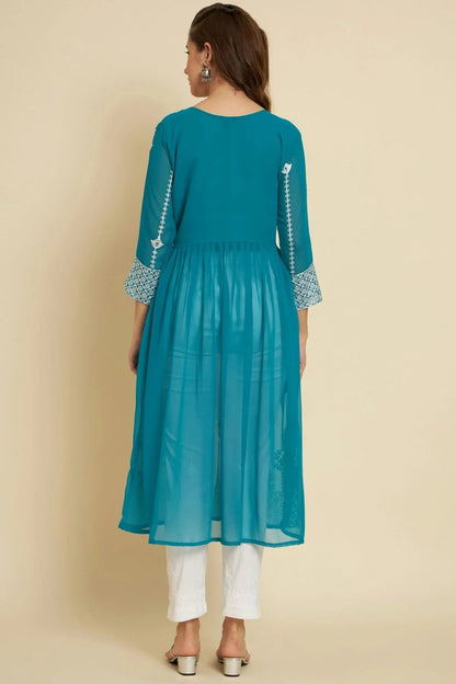 Sky Blue Colour Georgette Kurti KR1111039 A