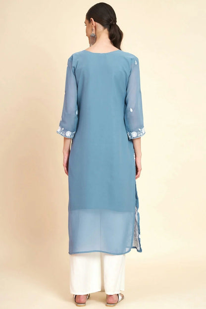 Sky Blue Colour Georgette Kurti KR1111049 A