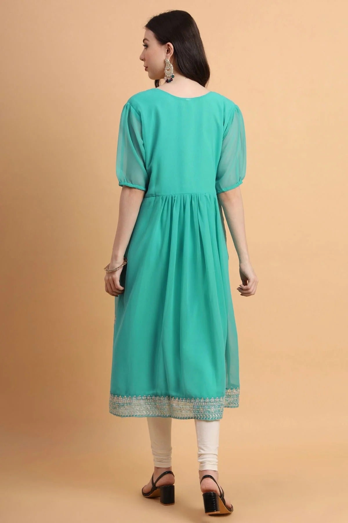 Sky Blue Colour Georgette Kurti KR1111171 A