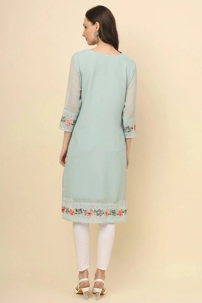 Sky Blue Colour Georgette Kurti KR1111191 A