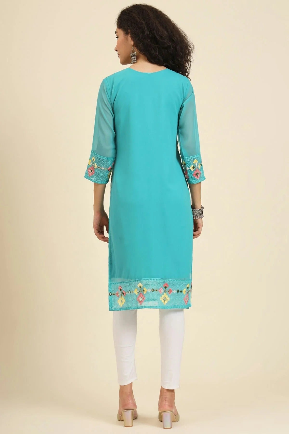 Sky Blue Colour Georgette Kurti KR1111247 A
