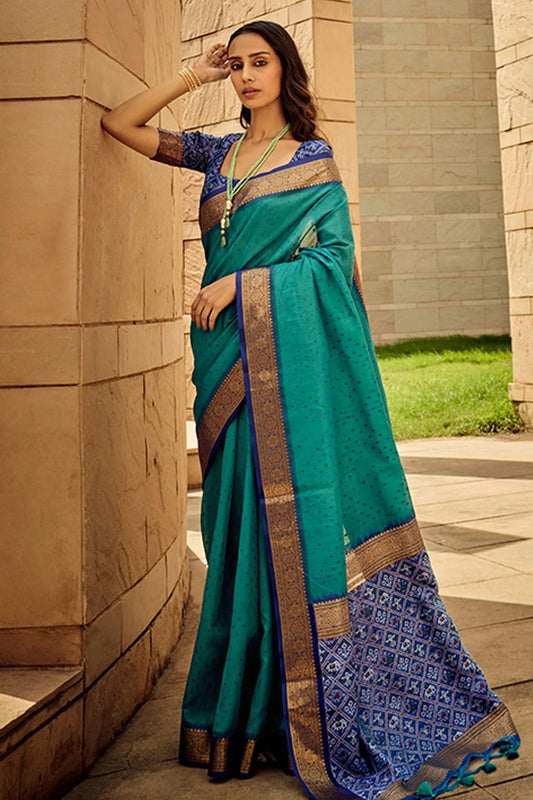 Sky Blue Colour Handloom Silk Saree SD1110079