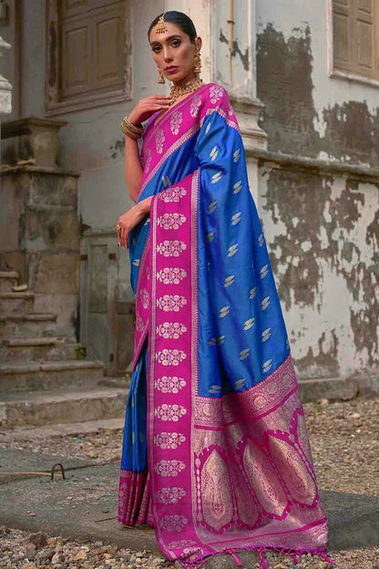 Sky Blue Colour Kanchi Silk Traditional Saree SD1260054 A