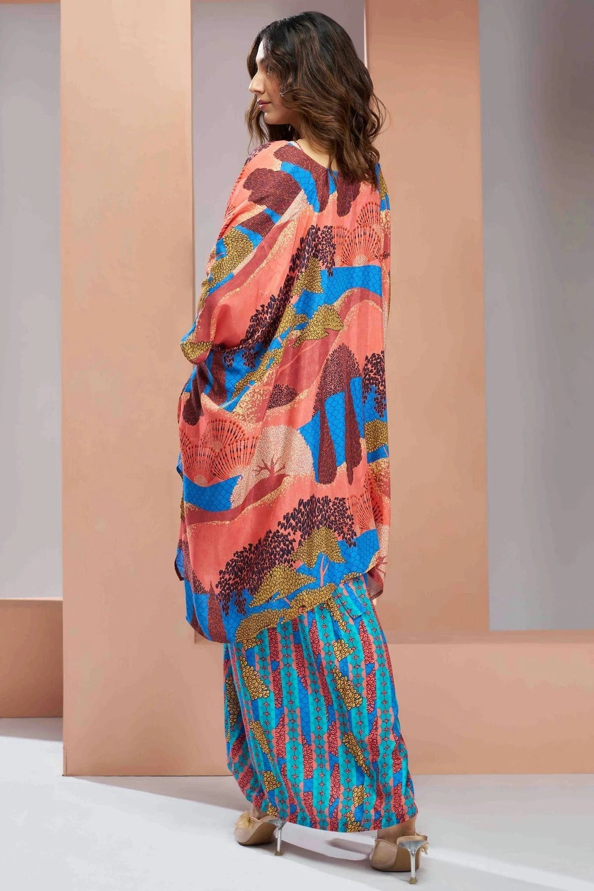 Sky Blue Colour Muslin Silk Co Ord Suit TP1080964 B