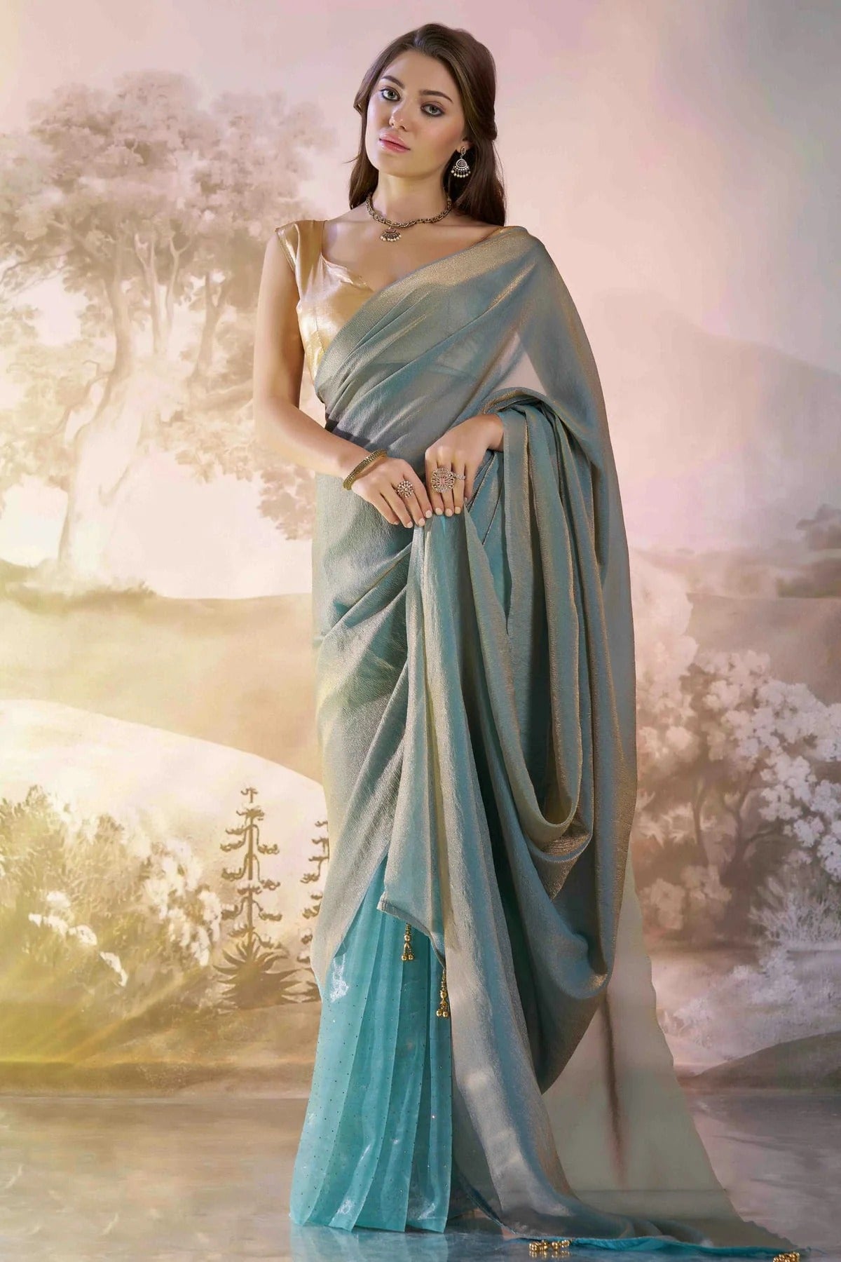 Sky Blue Colour Organza Designer Saree SD1113022