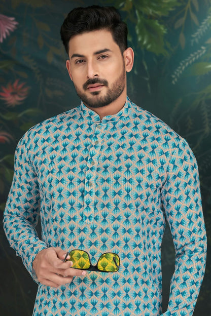 Sky Blue Colour Rayon Kurta Pajama KP1040487 A