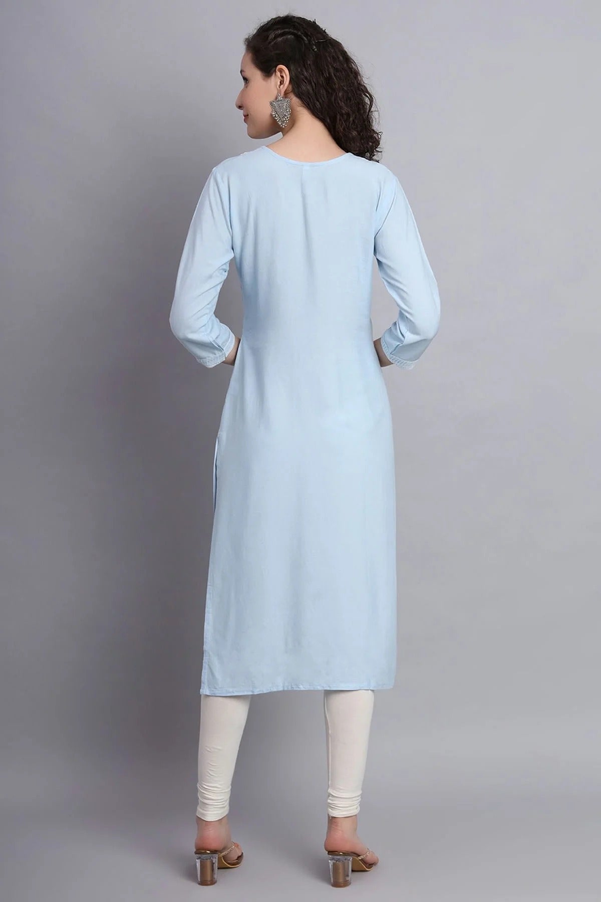 Sky Blue Colour Rayon Kurti KR1111150 A