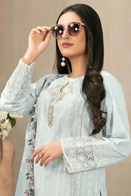 Sky Blue Colour Semi Stitched Faux Georgette Pakistani Suit SM1140238 A