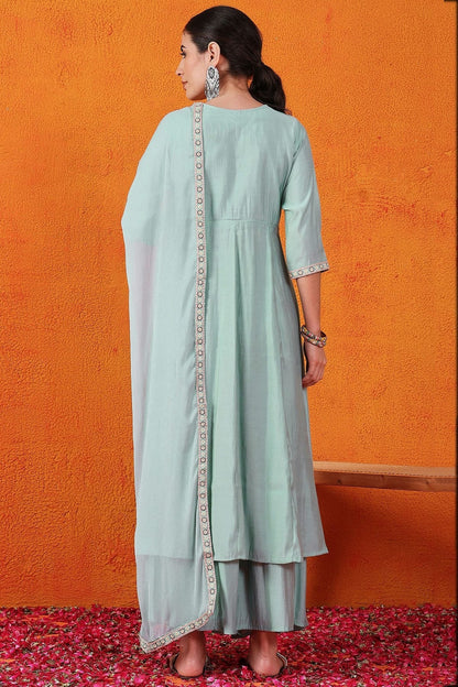 Sky Blue Colour Silk Stitched Salwar Suit SS1111409 A