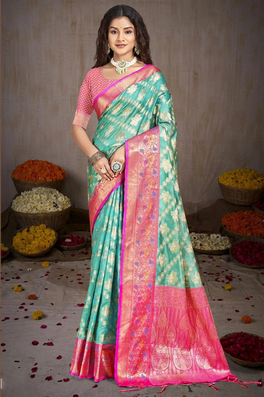 Sky Blue Colour Silk Traditional Saree SD1102736