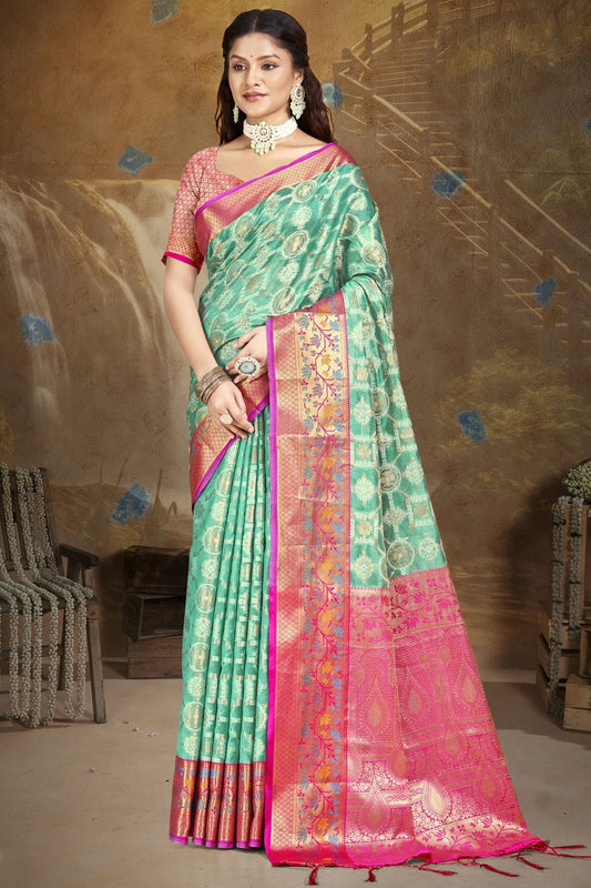 Sky Blue Colour Silk Traditional Saree SD1102741