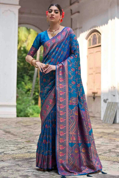 Sky Blue Colour Silk Traditional Saree SD1260048