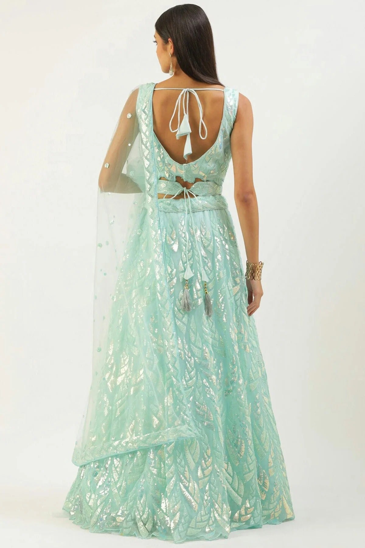 Sky Blue Colour Soft Net Lehenga Choli LC1010300 1