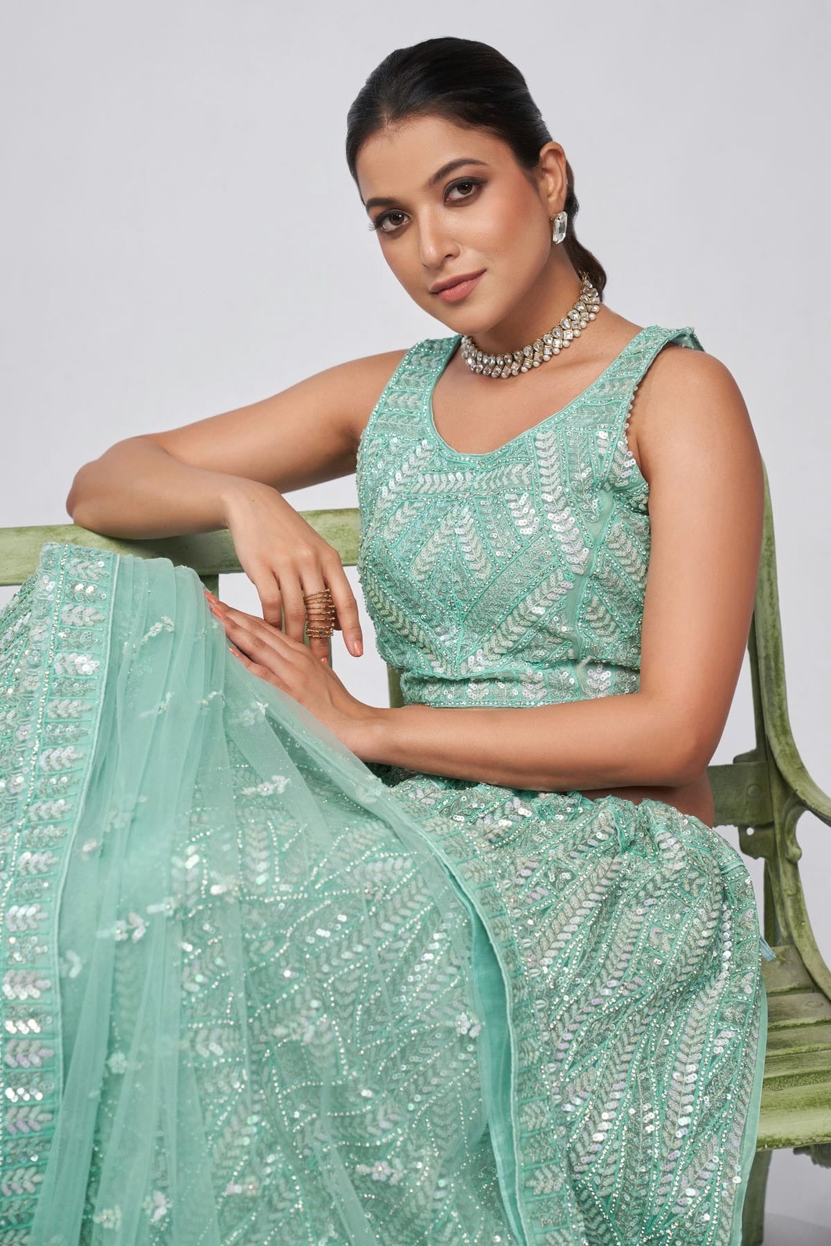 Sky Blue Colour Soft Net Lehenga Choli LC1030036 A