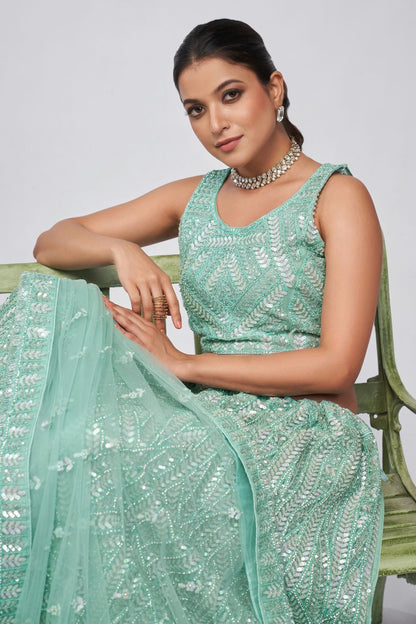 Sky Blue Colour Soft Net Lehenga Choli LC1030036 A