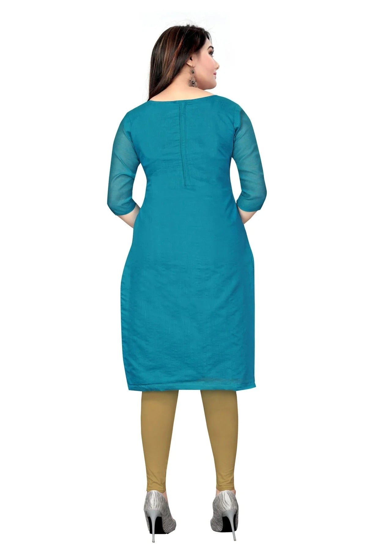 Sky Blue Colour Unstitched Chanderi Straight Suit US1160724 A