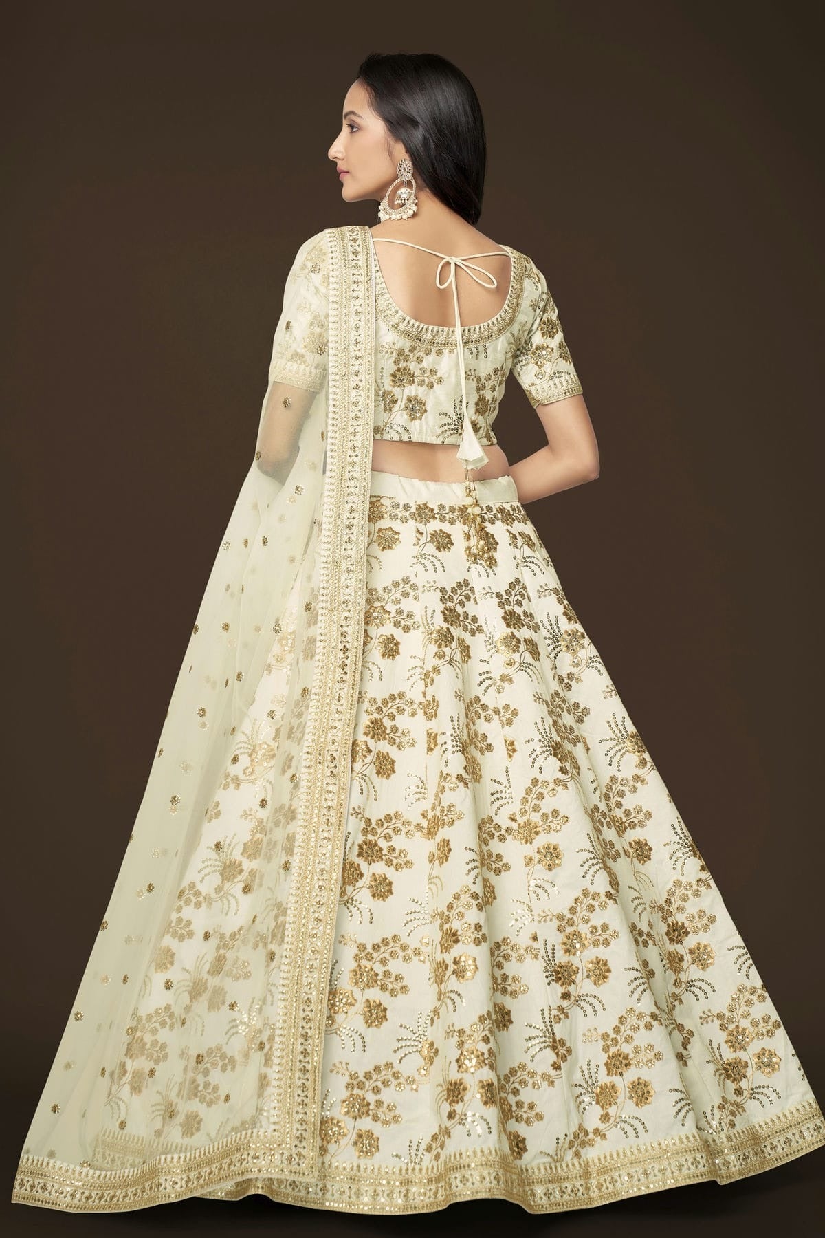 Slub Silk Embroidery A Line Lehenga Choli LC1010183 A