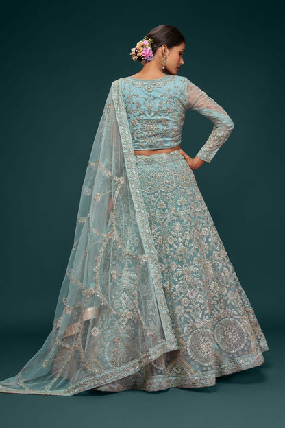Soft Net Embroidery A Line Lehenga Choli LC1010188 A