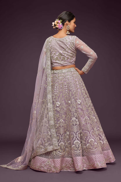 Soft Net Embroidery A Line Lehenga Choli LC1010189 A