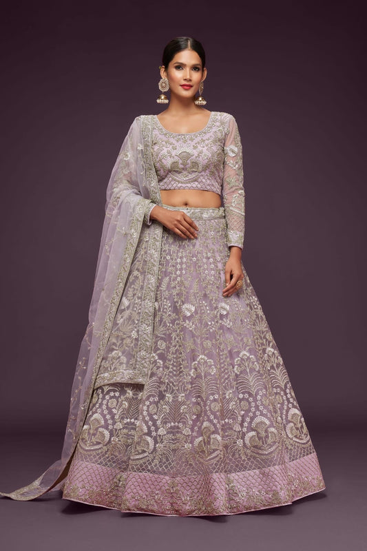 Soft Net Embroidery A Line Lehenga Choli LC1010189