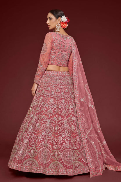 Soft Net Embroidery A Line Lehenga Choli LC1010191 A