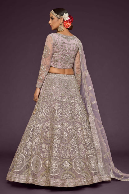 Soft Net Embroidery A Line Lehenga Choli LC1010193 A