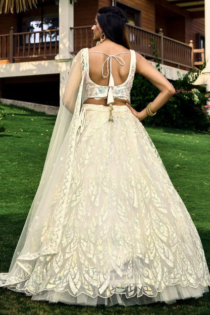 Soft Net Embroidery A Line Lehenga Choli LC1010258 A