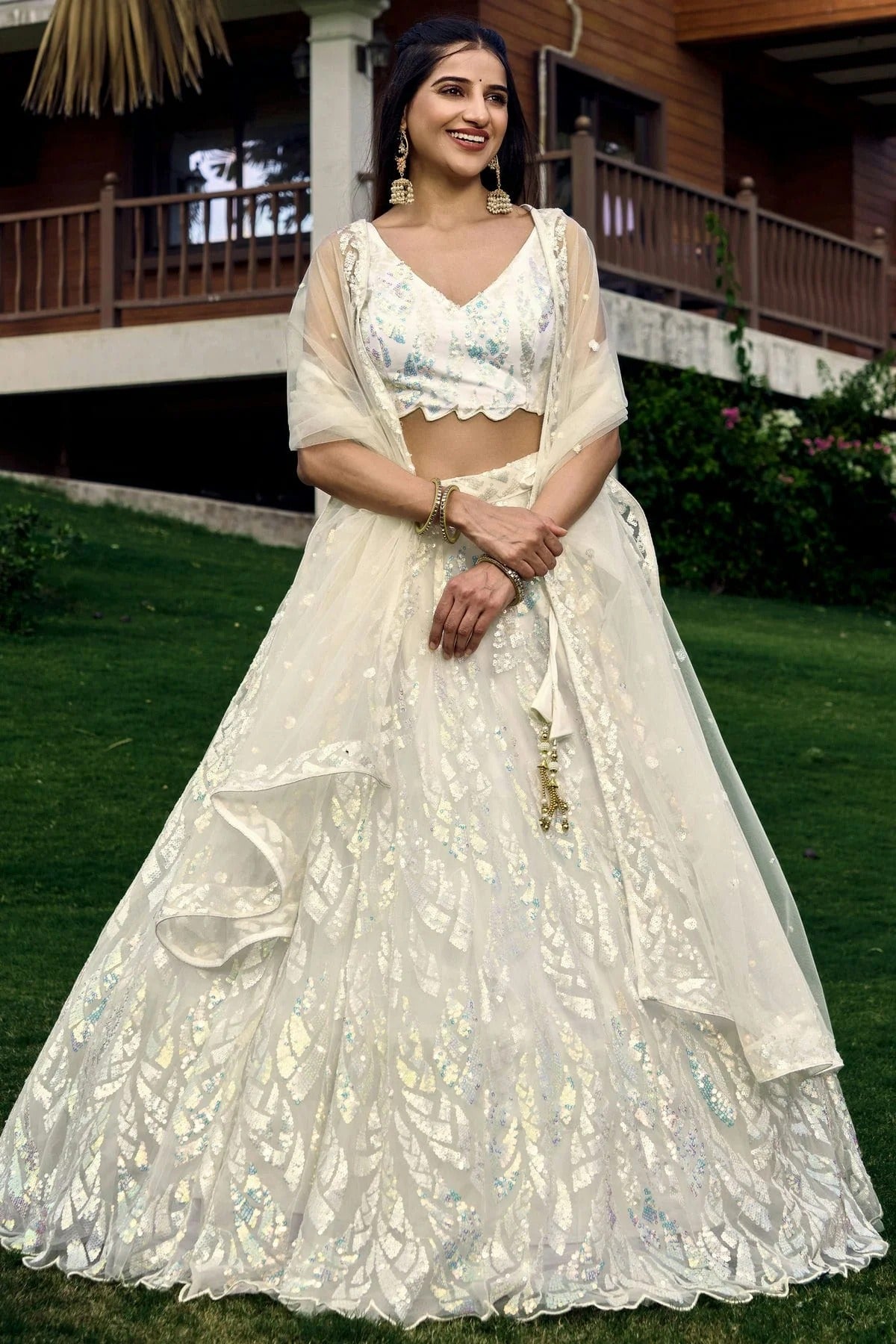 Soft Net Embroidery A Line Lehenga Choli LC1010258