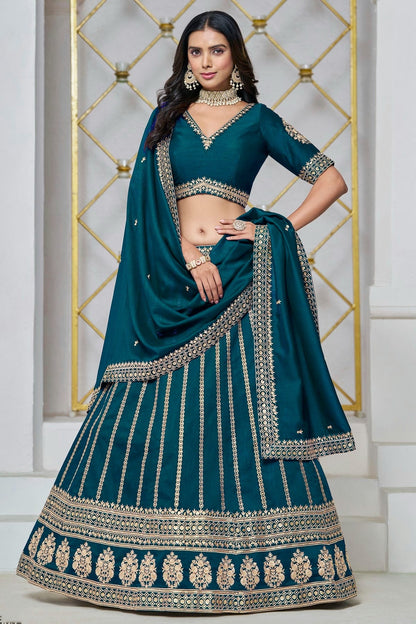 Teal Colour Art Silk Lehenga Choli LC1050643