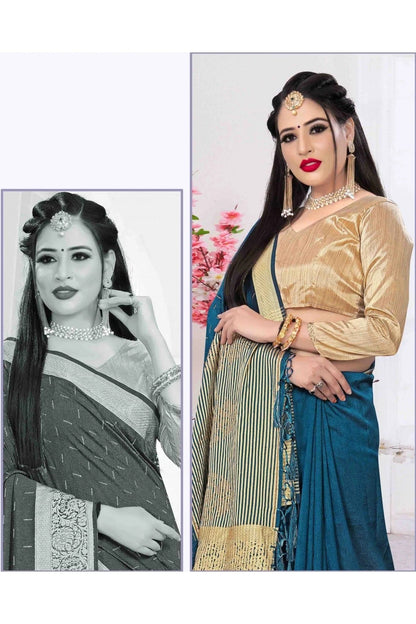 Teal Colour Art Silk Viscose Designer Saree SD1120636 A
