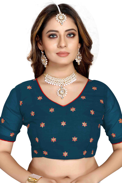 Teal Colour Georgette Designer Saree SD1090580 B