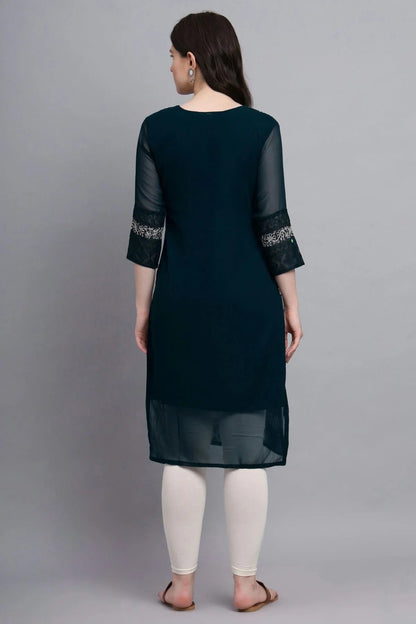 Teal Colour Georgette Kurti KR1111162 A