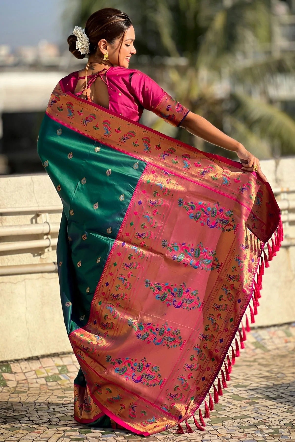 Teal Colour Soft Silk Traditional Saree SD1111777 A