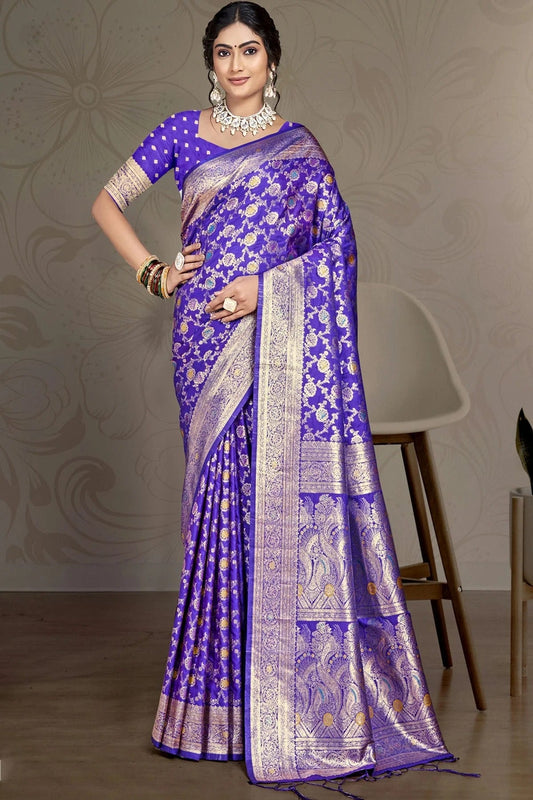 Violet Colour Silk Traditional Saree SD1102751