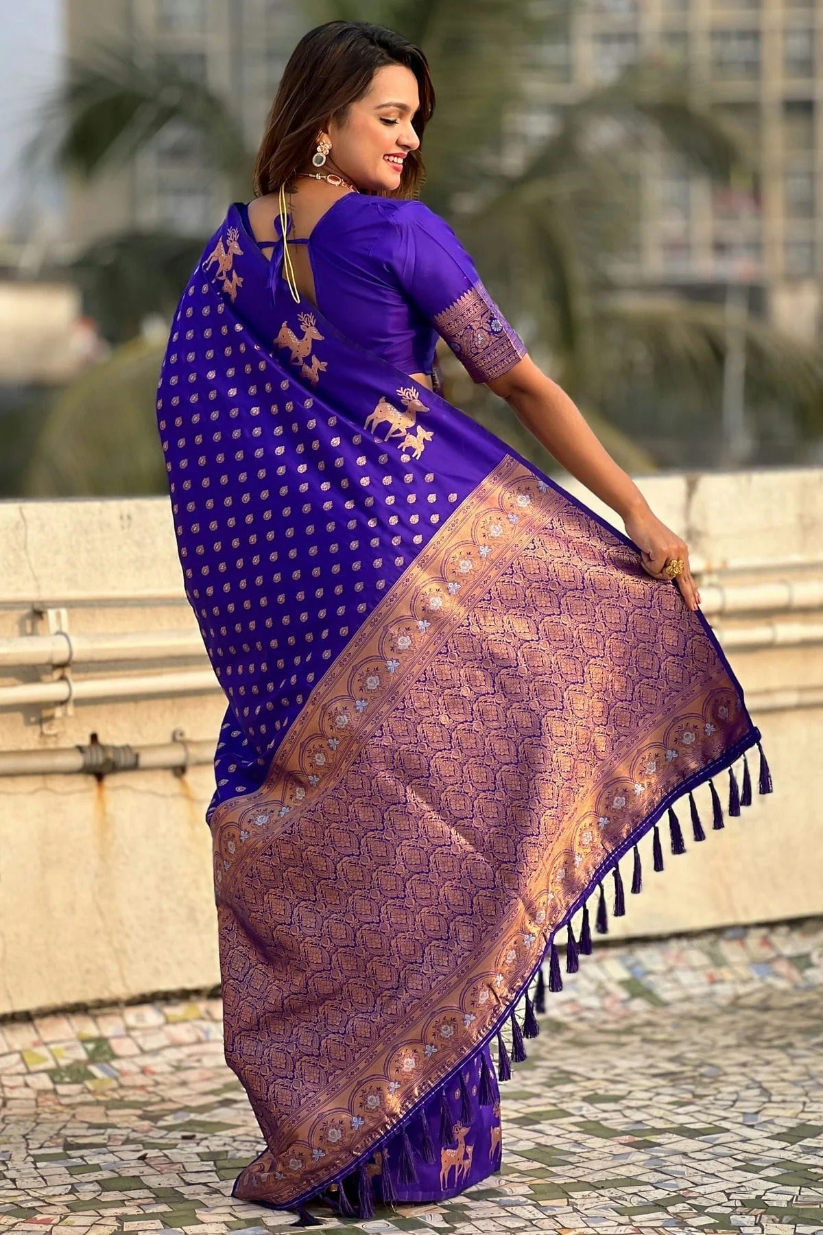 Violet Colour Soft Silk Traditional Saree SD1112647 A