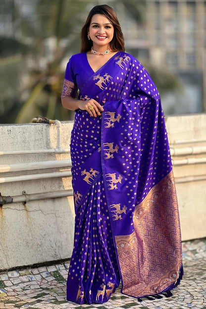 Violet Colour Soft Silk Traditional Saree SD1112647