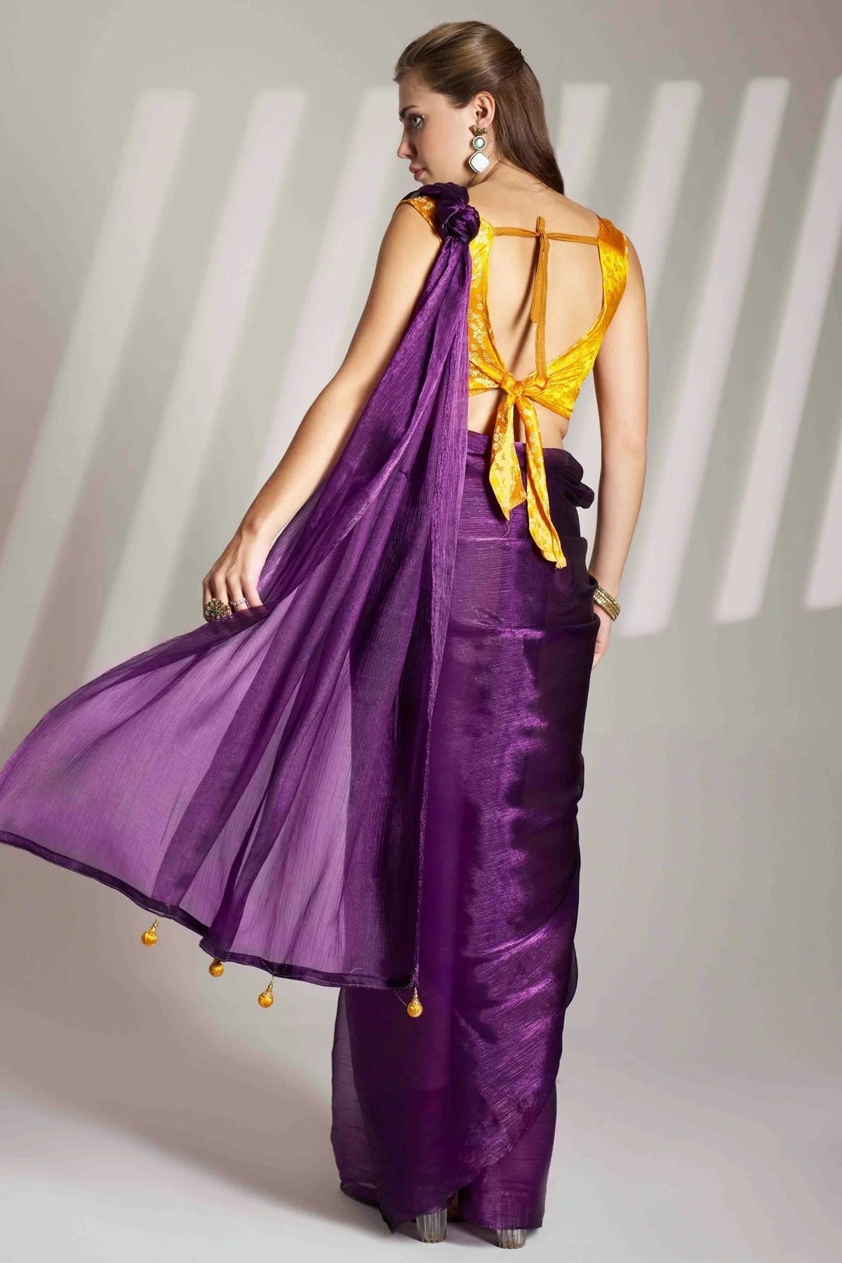 Voilet Colour Organza Designer Saree SD1113025 A