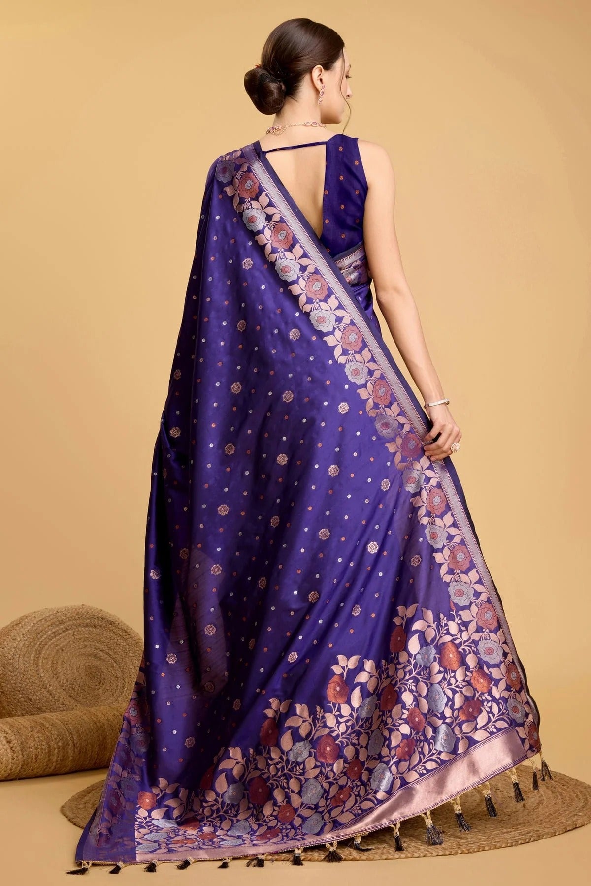 Voilet Colour Silk Saree SD1110024 A