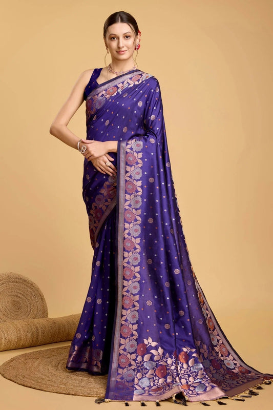 Voilet Colour Silk Saree SD1110024