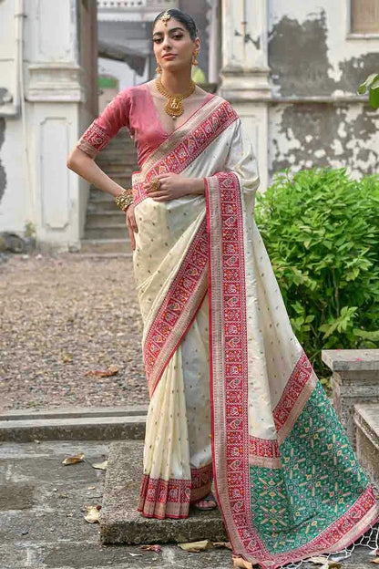White Colour Banarasi Silk Traditional Saree SD1260065