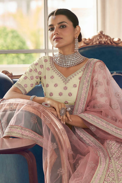 White Colour Embroidery Art Silk Lehenga Choli LD1080788 A