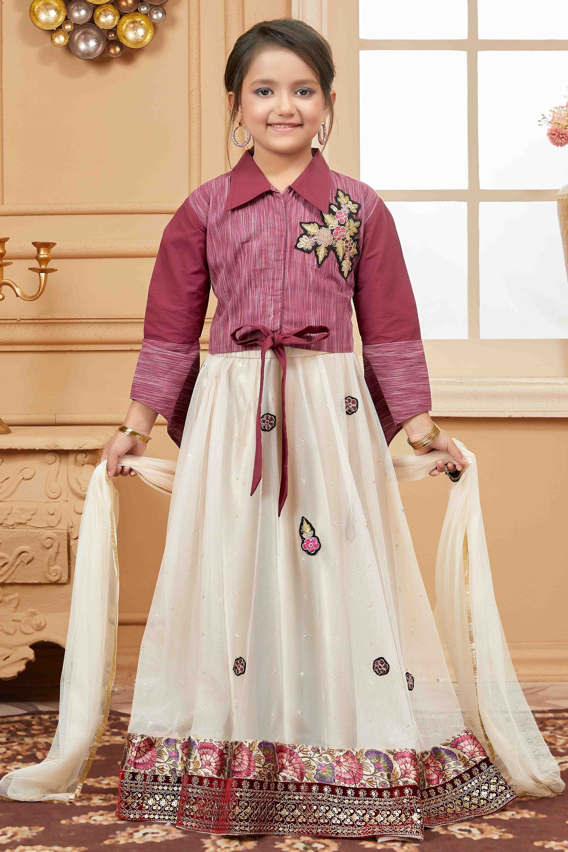 White Colour Net Lehenga Choli GW1070738